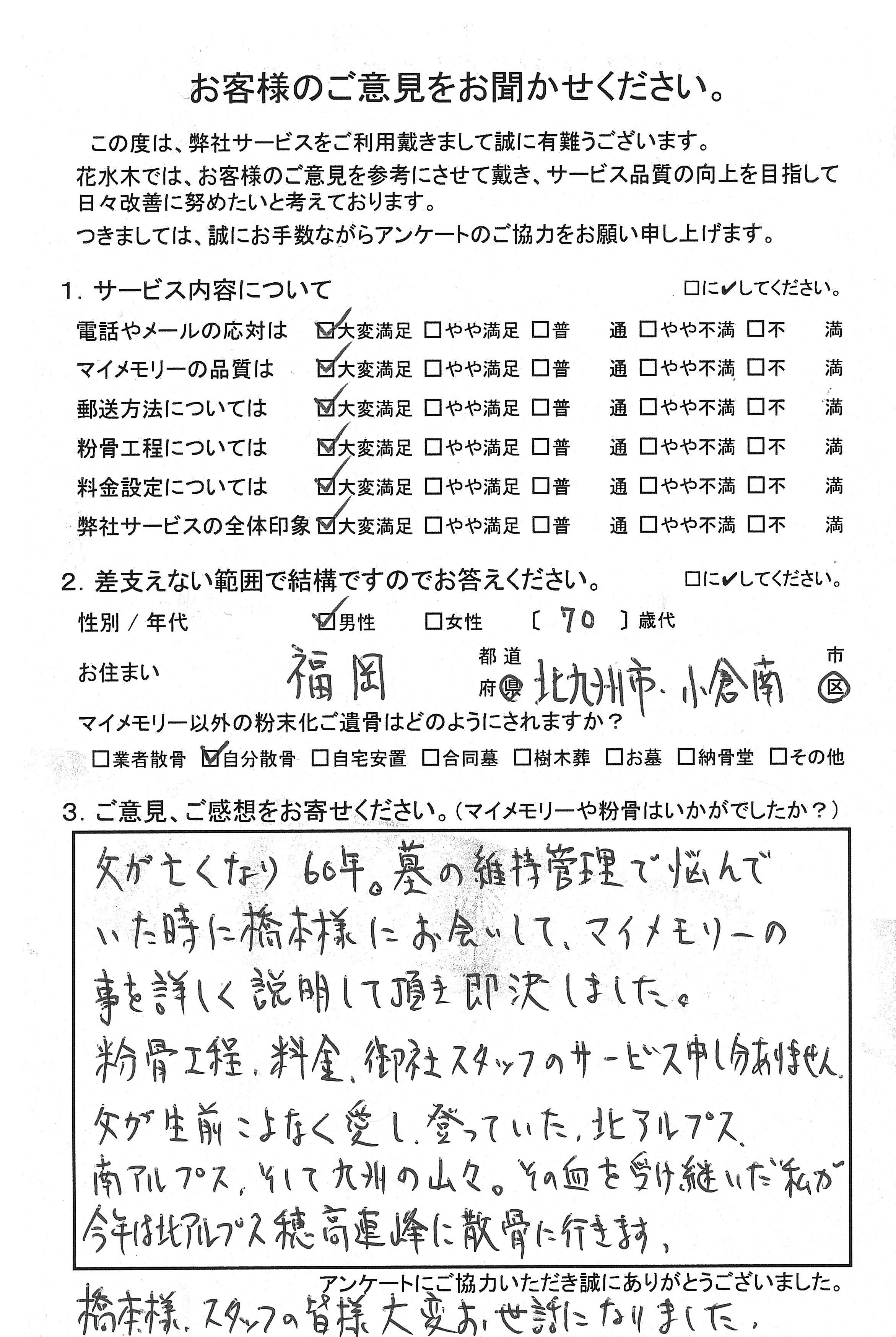 今年は北アルプス穂高連峰に散骨に行き