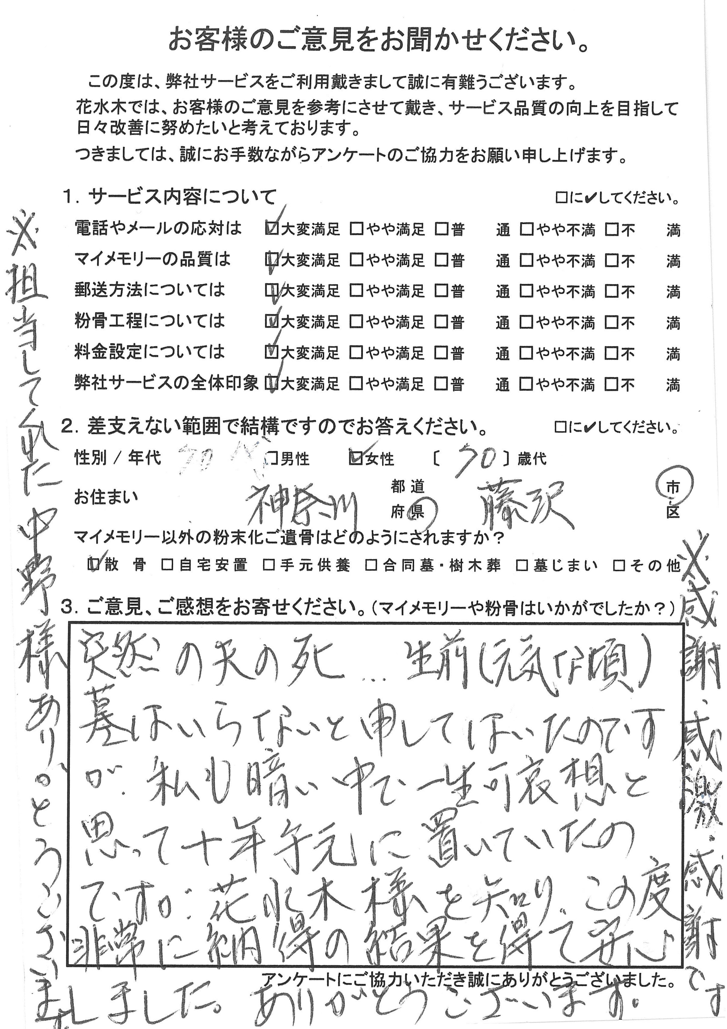 墓はいらないと申してはいたのですが