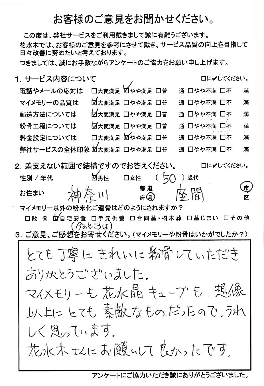 マイメモリーも花水晶キューブも想像