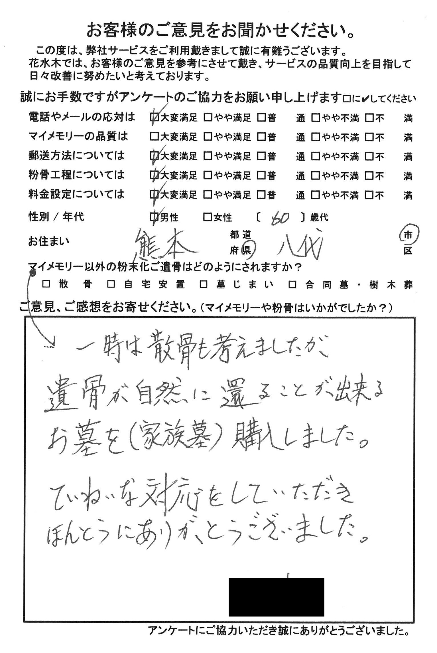 ほんとうにありがとうございました