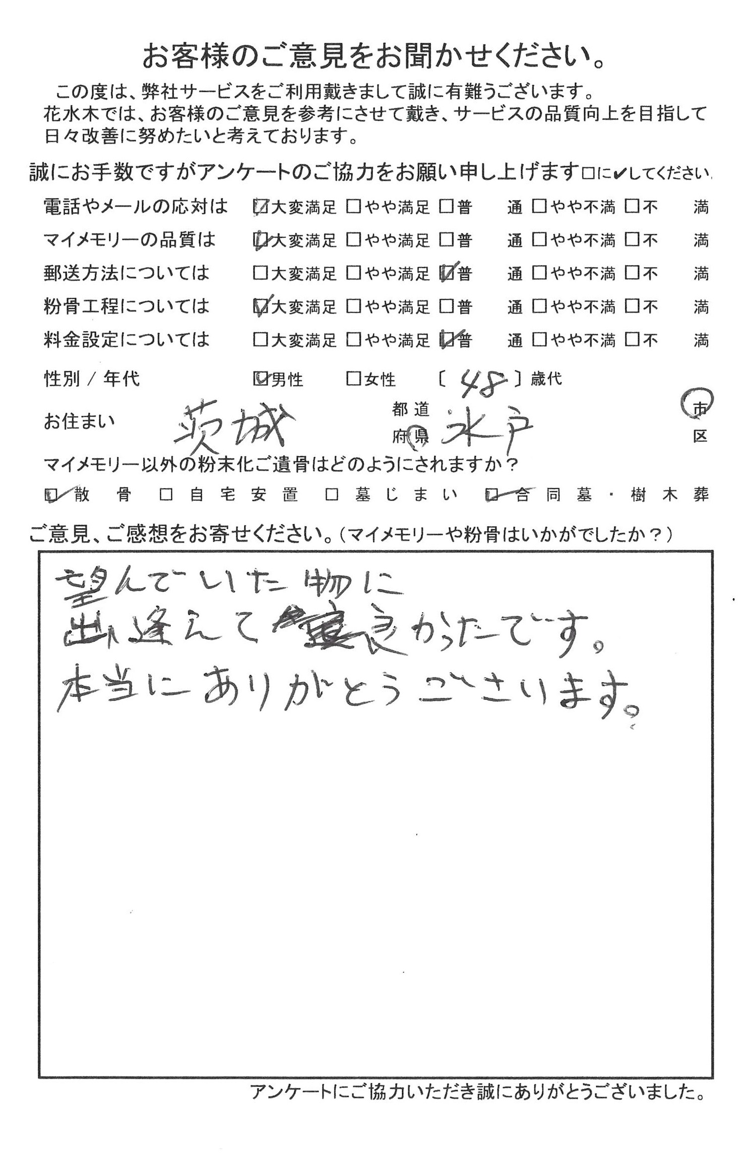 望んでいた物に出逢えて